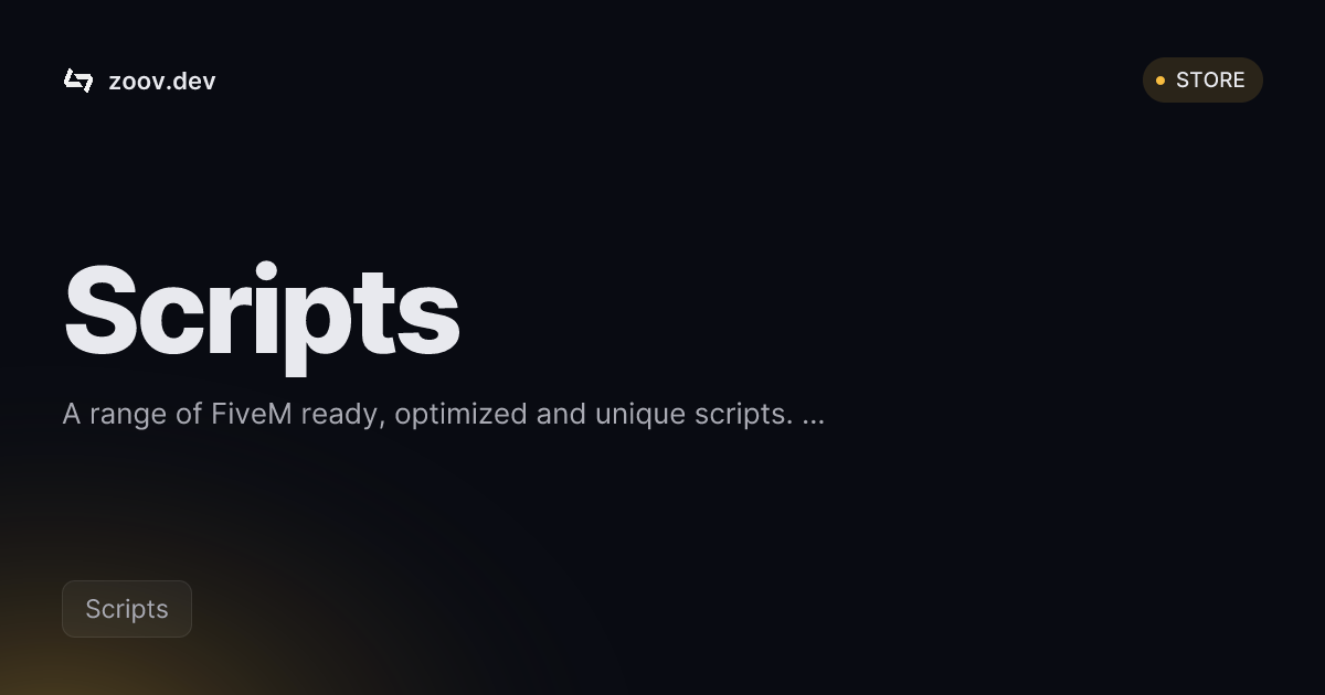 Scripts · Zoovdev
